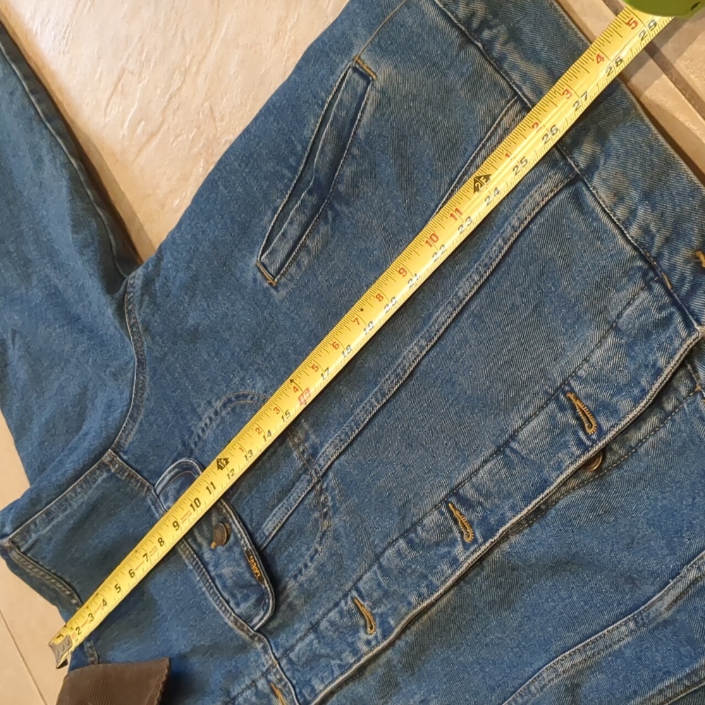 Vintage Lee Sherpa Lined Denim Trucker Jean Jacket - Picture 4 of 8